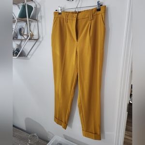 Cropped Trousers (Yellow, Size 8)